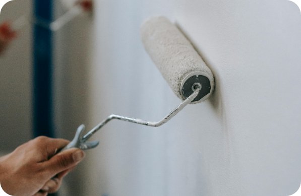 外壁塗装工事　中塗り