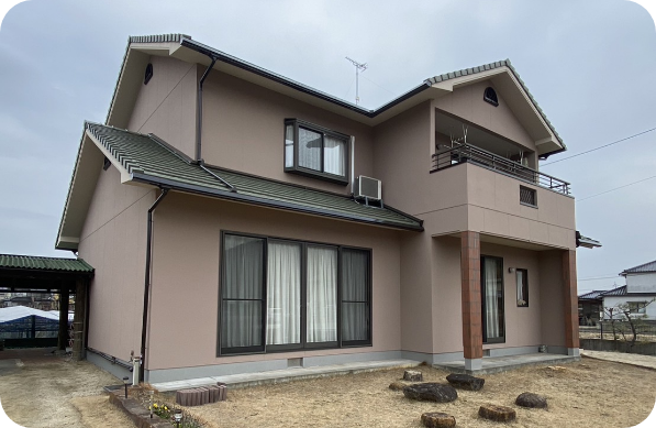 外壁塗装工事　施工完了