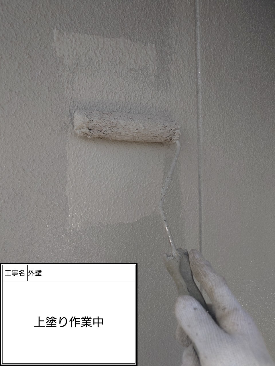 外壁上塗り（施工中）