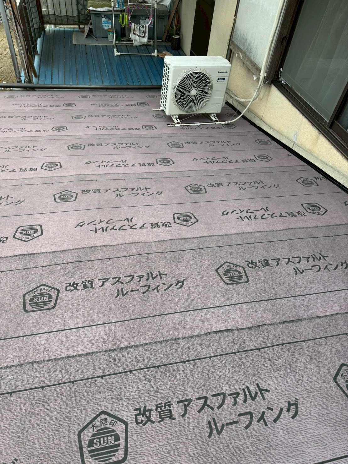 ルーフィング施工