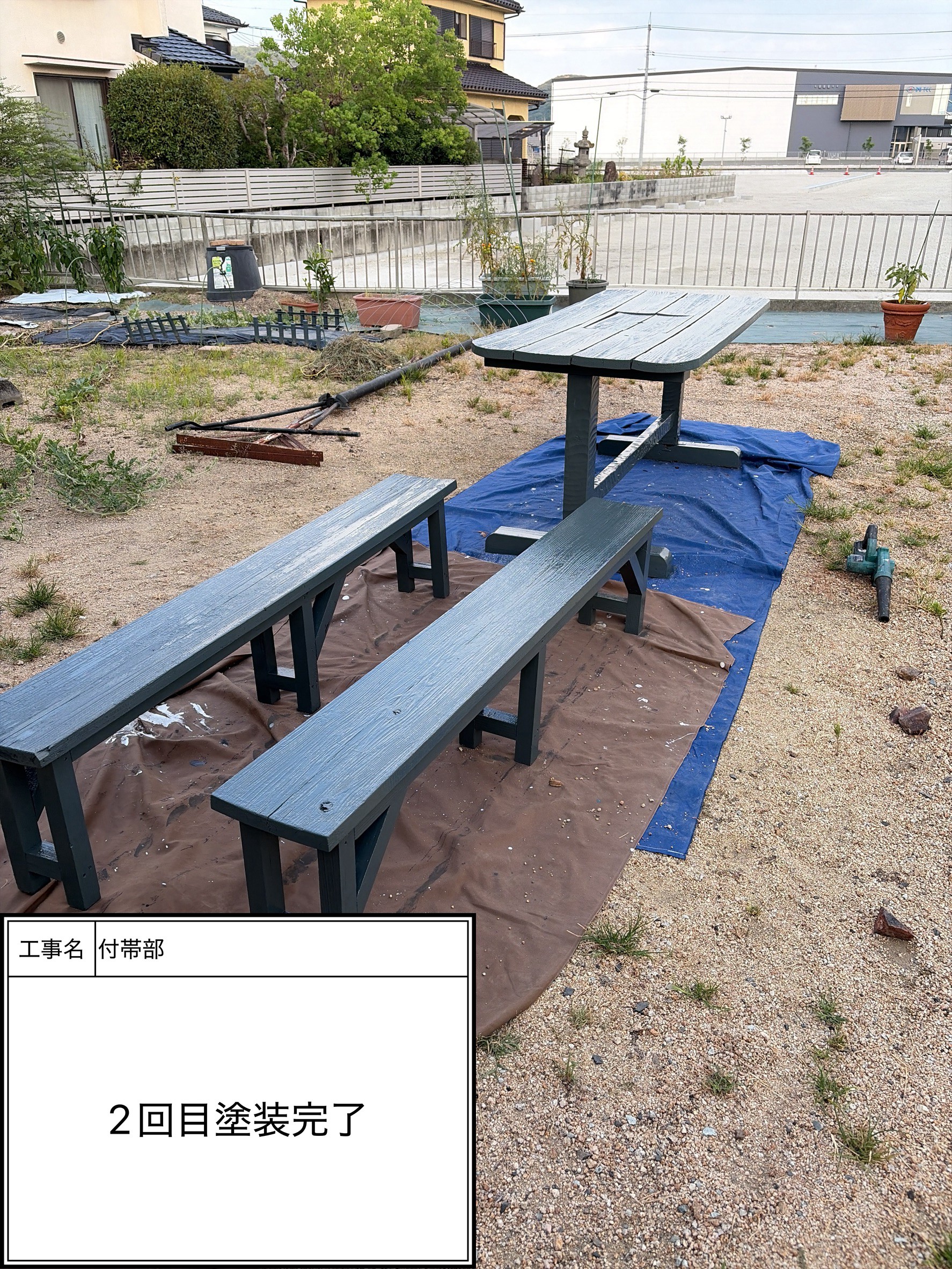 付帯部上塗り塗装（施工完了）
