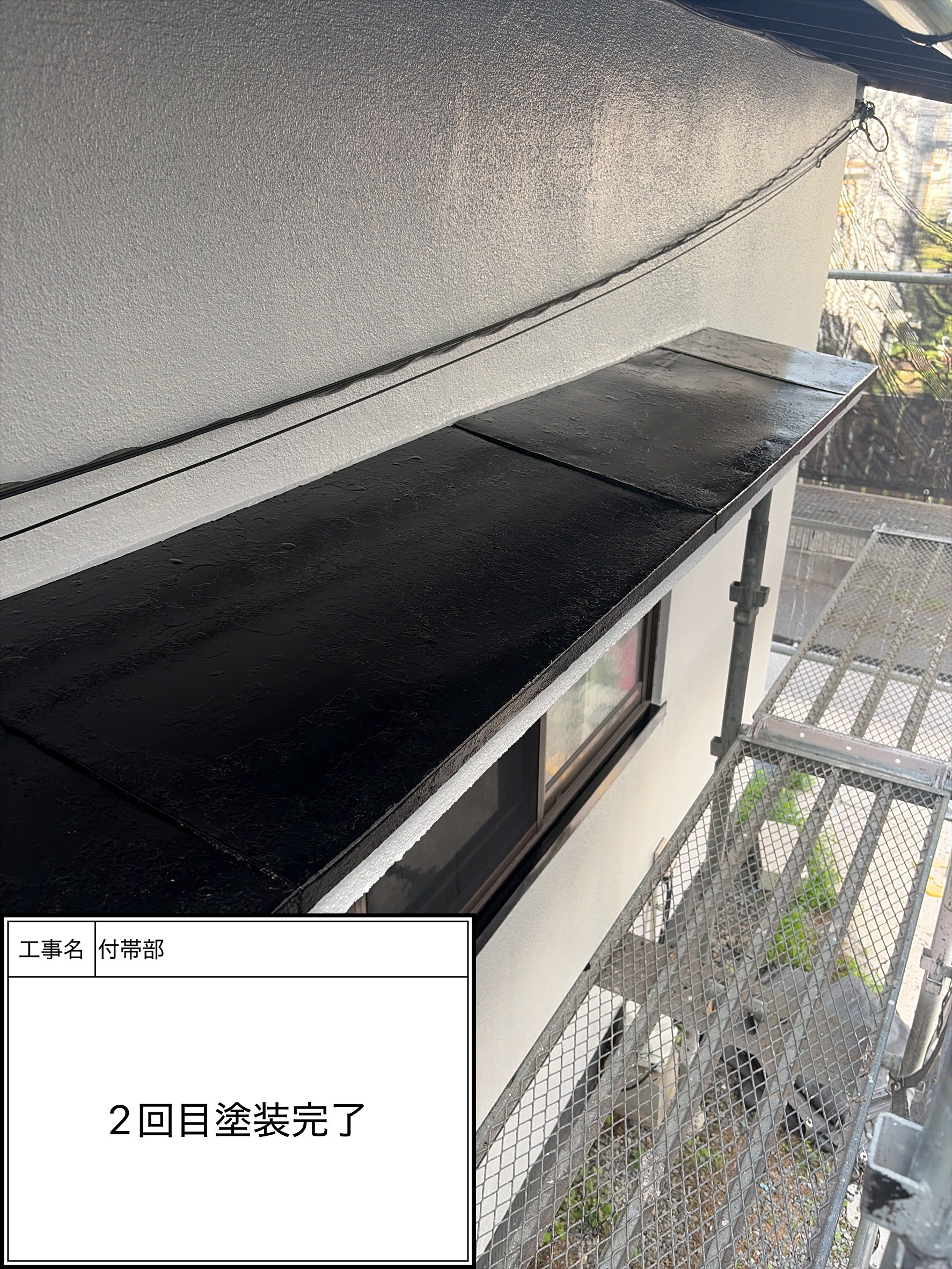 付帯部上塗り塗装（施工完了）