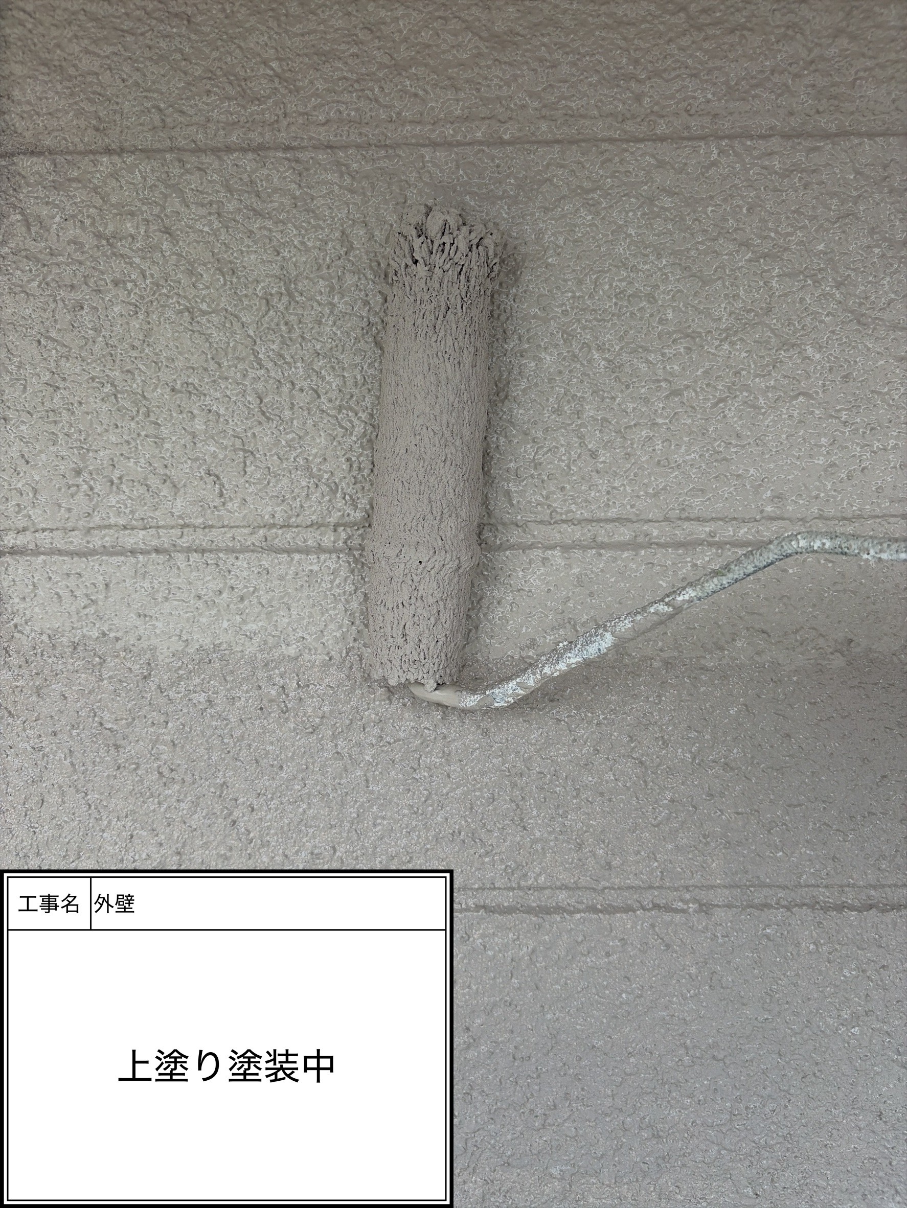 外壁上塗り（施工中）
