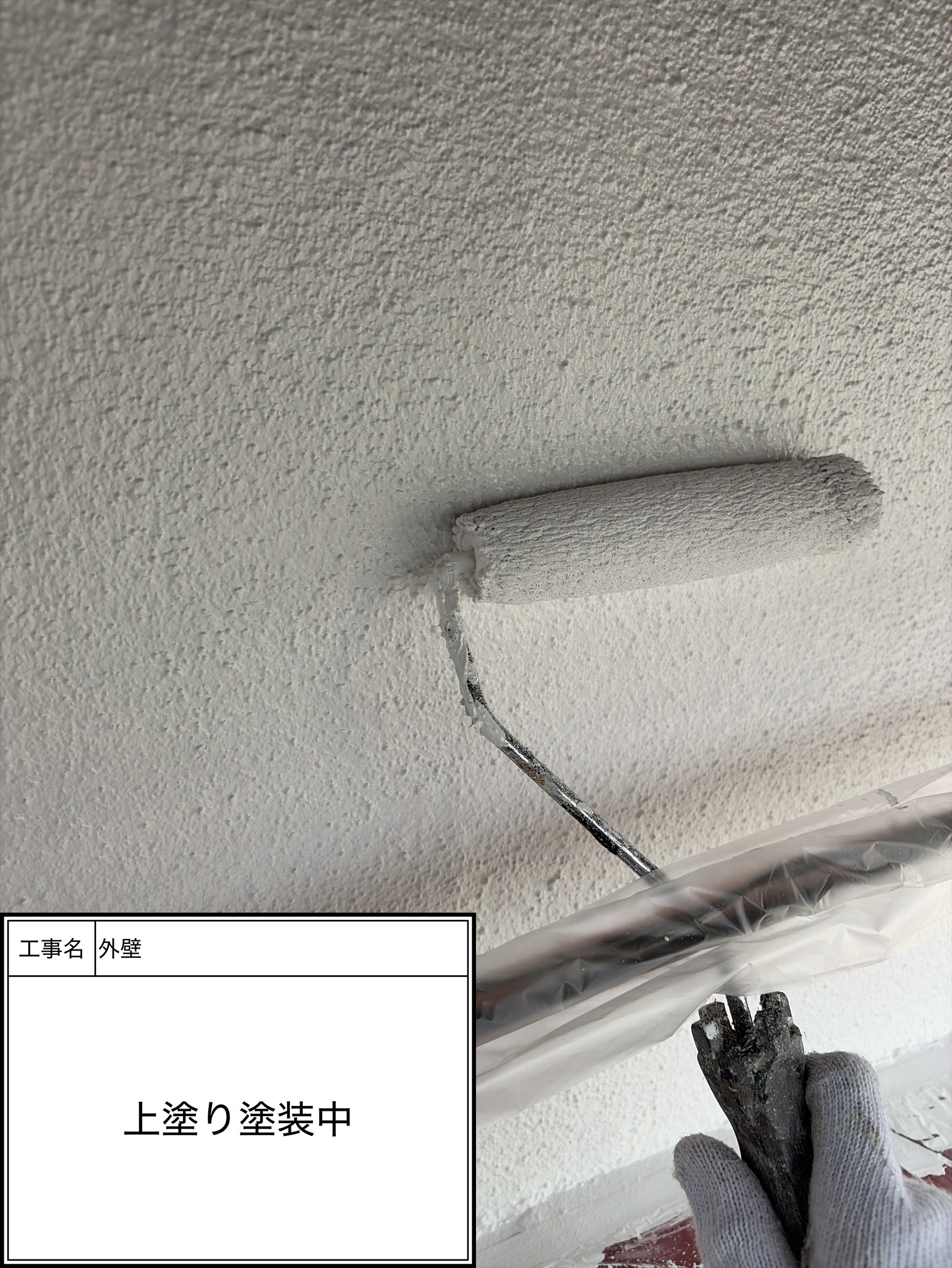外壁上塗り（施工中）