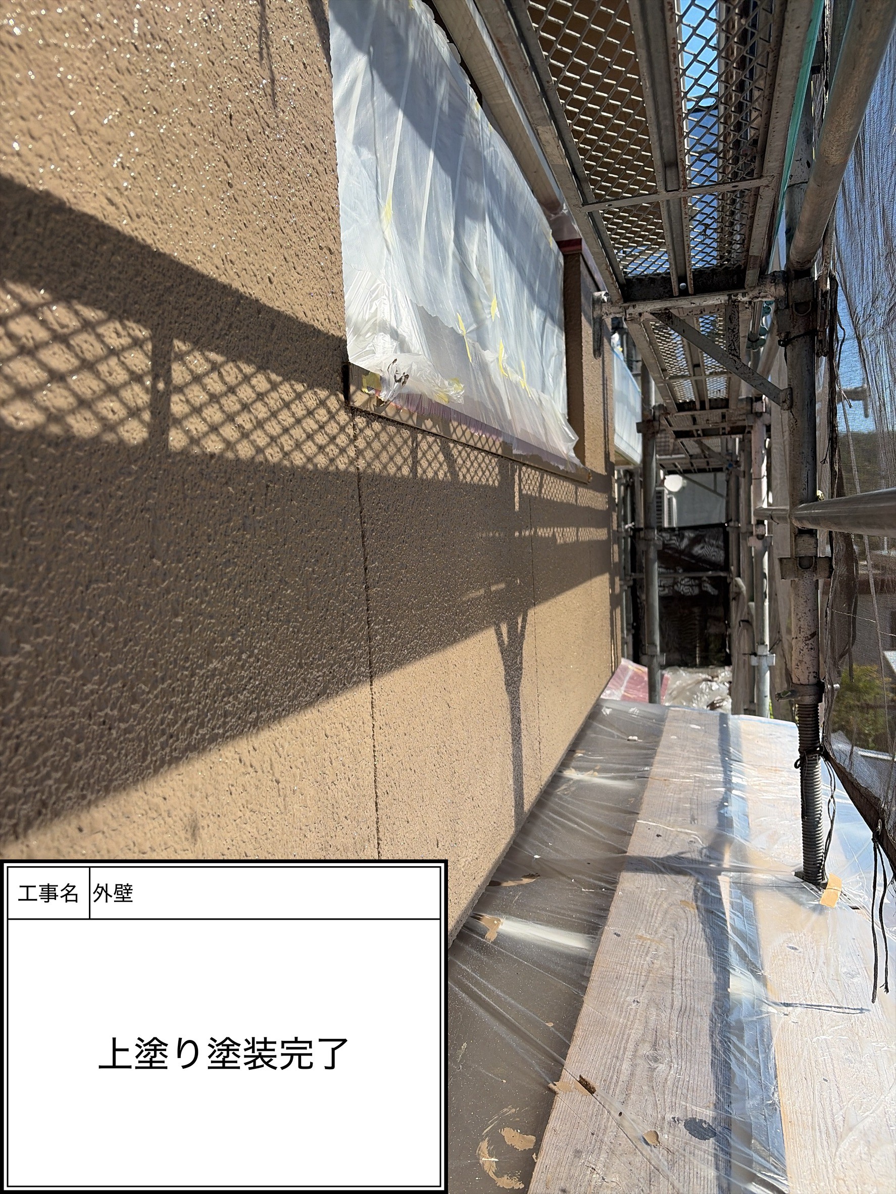外壁上塗り（施工完了）