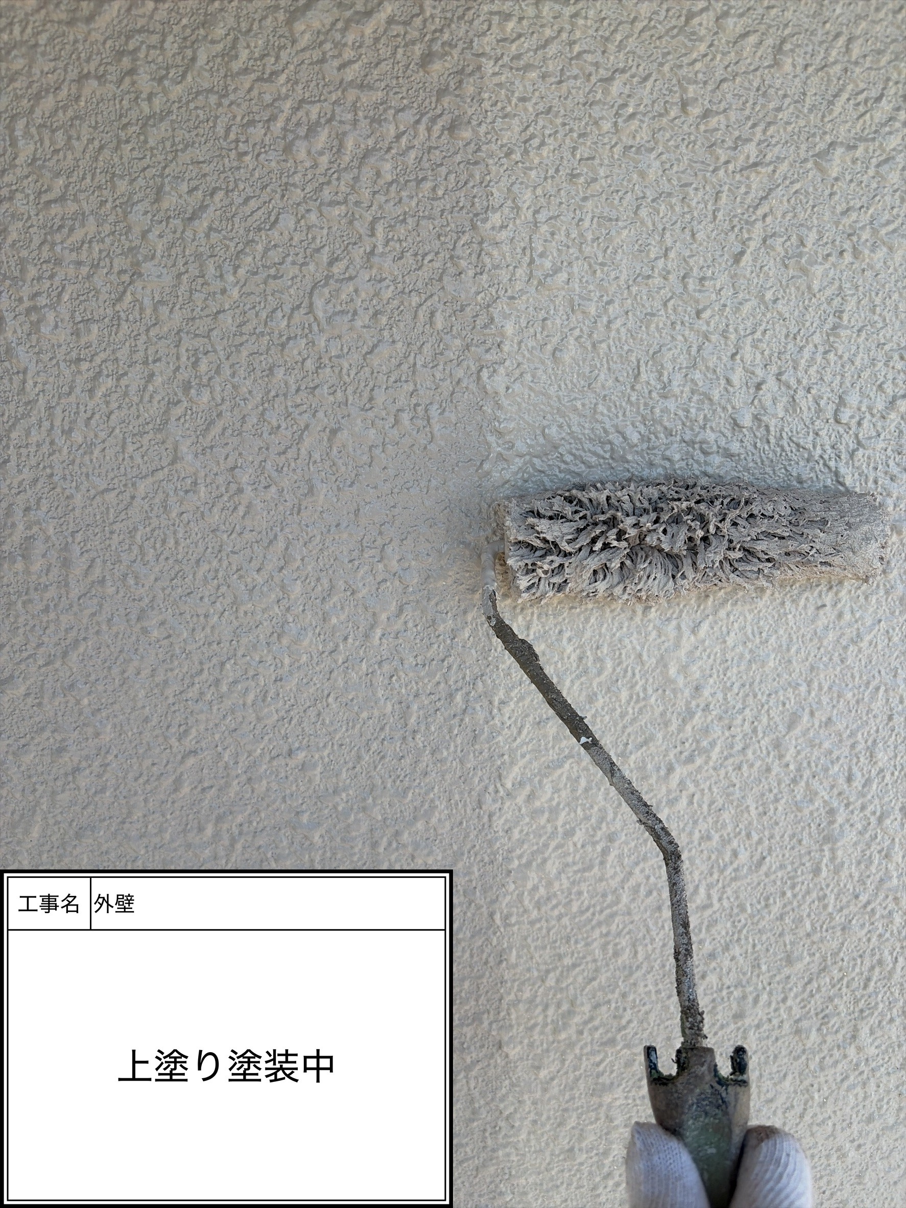 外壁上塗り（施工中）