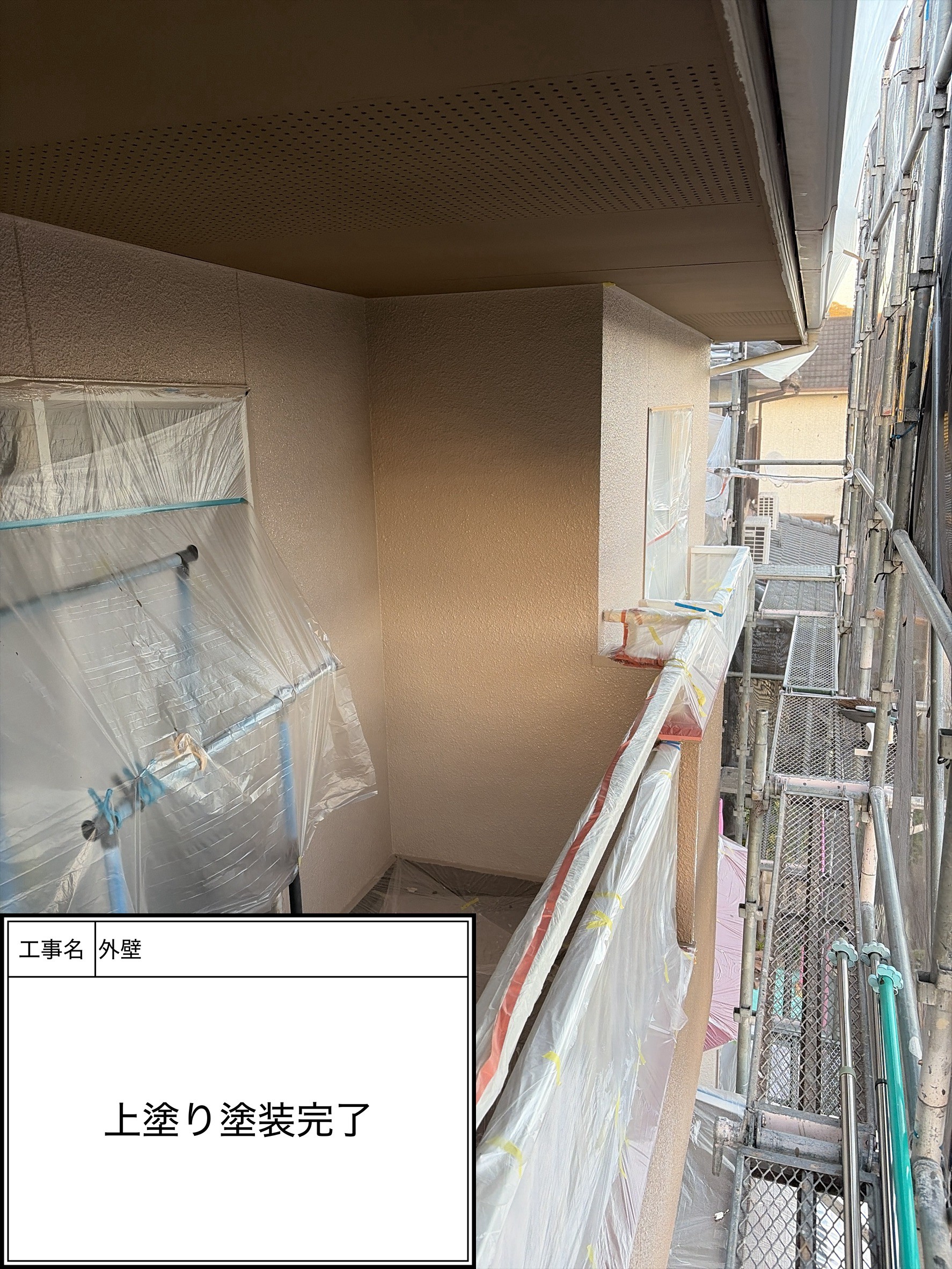 外壁上塗り（施工完了）